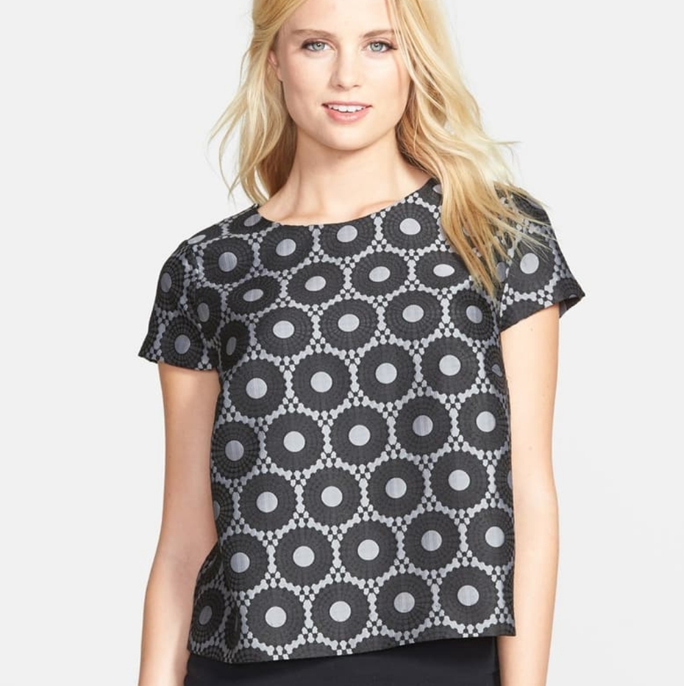 Kensie Brocade Top